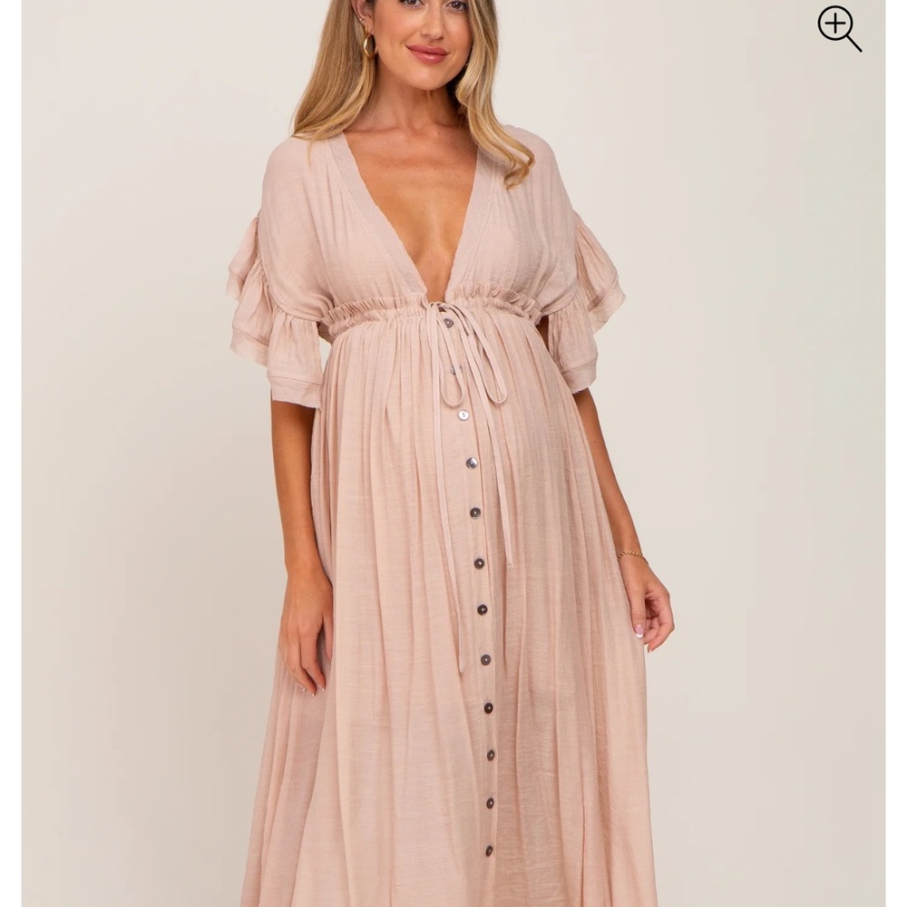 Elegant Cream Maxi Dress